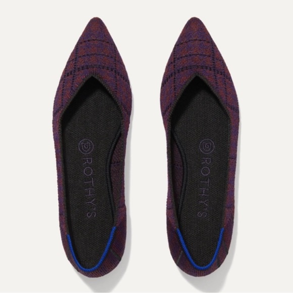 Rothy's Shoes - ROTHY’S Cranberry Plaid Points, size 9.5